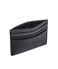 CALVIN KLEIN BOLD LOGO Leather credit card holder on black - Men’s Wallets - 4