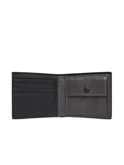 BOLD LOGO Leather wallet with coin purse on black - Men’s Wallets