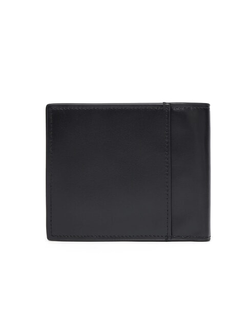 BOLD LOGO Leather wallet with coin purse on black - Men’s Wallets