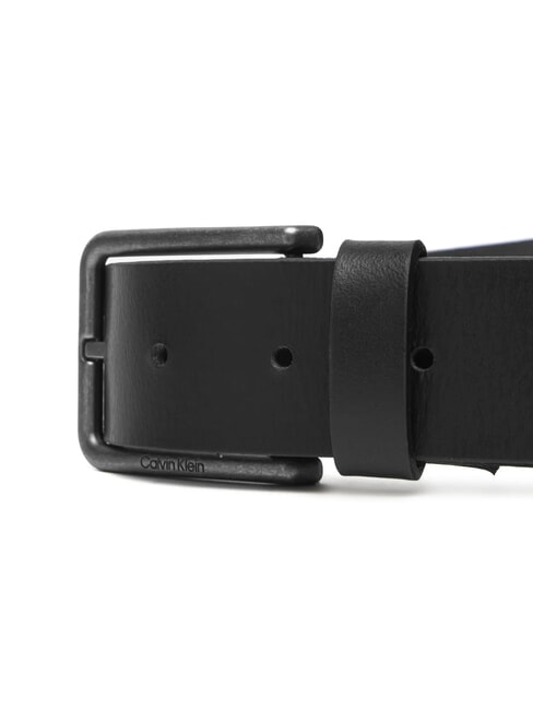 WARMTH  Leather belt black/antique silver - Belts