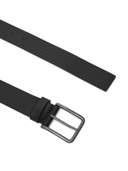 WARMTH  Leather belt black/antique silver - Belts