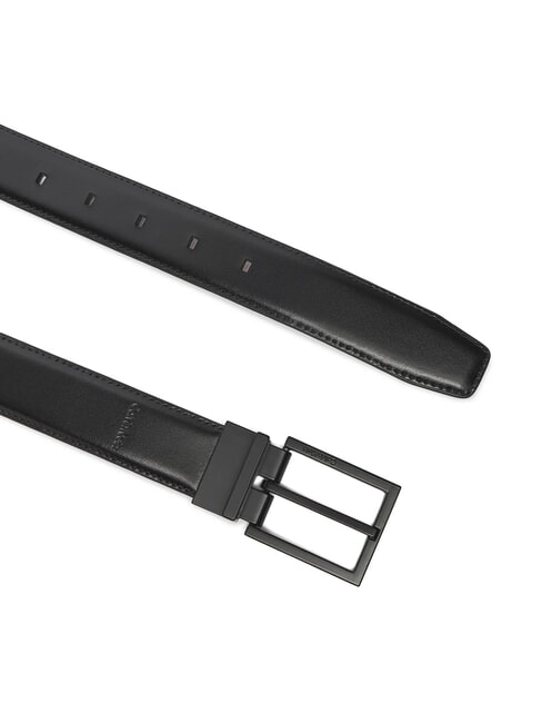 CLASSIC SQUARE Customizable leather belt on black - Belts