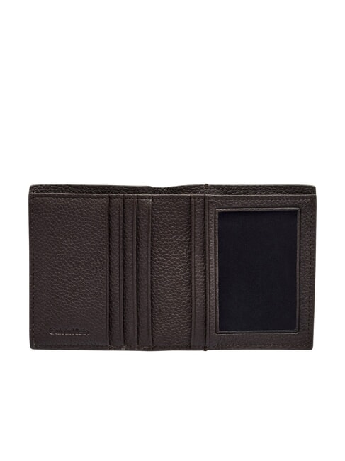 FOIL EMBOSS  Vertical leather wallet ck dark brown - Men’s Wallets