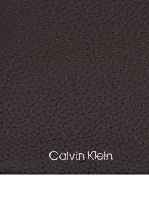 FOIL EMBOSS  Vertical leather wallet ck dark brown - Men’s Wallets