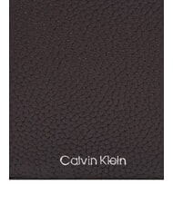 CALVIN KLEIN FOIL EMBOSS  Vertical leather wallet ck dark brown - Men’s Wallets - 3