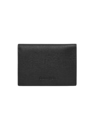 CALVIN KLEIN LOGO HARDWARE SAFFIANO Leather wallet with flap and coin purse on black - Men’s Wallets - 3