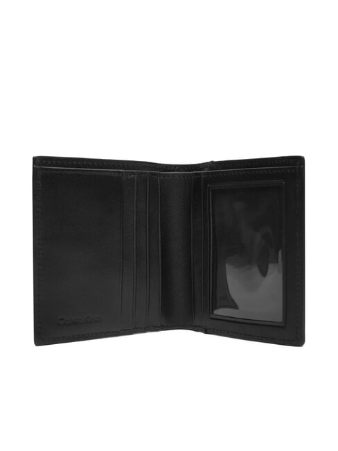 CK PLAQUE Vertical leather wallet on black - Men’s Wallets