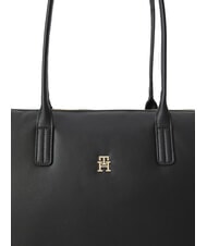 TOMMY HILFIGER POPETTE SOFT Shoulder shopping bag black - Women’s Bags - 3