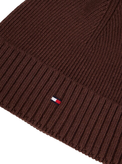 TH FLAG Cotton beanie hat with cuff rich walnut - Hats