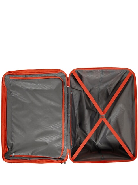 trolley FLUX, extra large size, expandable tangerine red - Rigid Trolley Cases