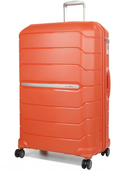 trolley FLUX, extra large size, expandable tangerine red - Rigid Trolley Cases
