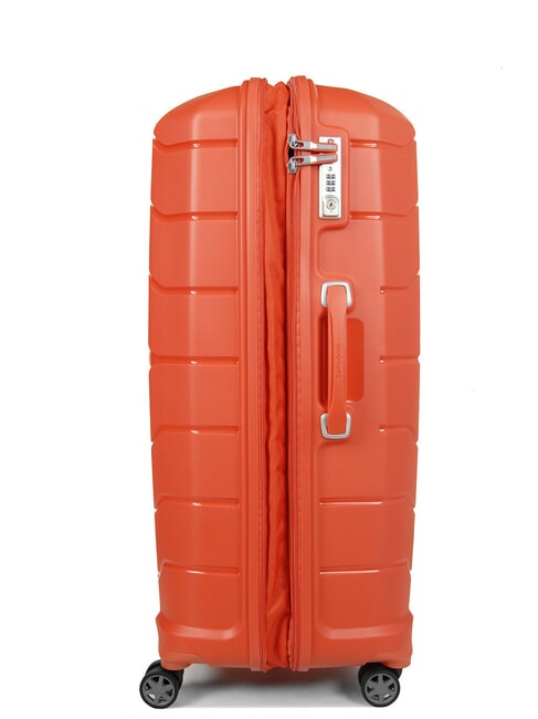 trolley FLUX, extra large size, expandable tangerine red - Rigid Trolley Cases