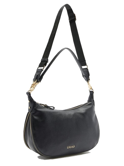 KALISKA Hobo bag with shoulder strap BLACK - Women’s Bags