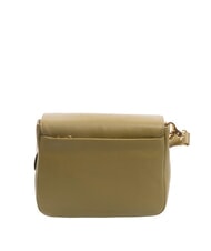 MANDARINA DUCK MELLOW Leather shoulder bag with flap aloe - Women’s Bags - 4