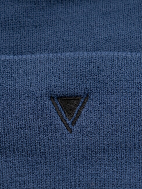 EVAN Embroidered logo beanie hat blue - Hats
