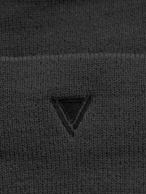 EVAN Embroidered logo beanie hat BLACK - Hats