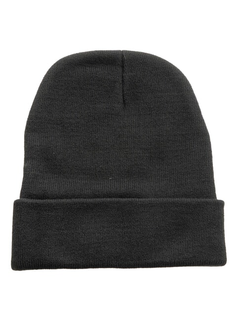 EVAN Embroidered logo beanie hat BLACK - Hats