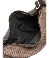 BORBONESE PLISSE Large shoulder bag op / natu - Women’s Bags - 5