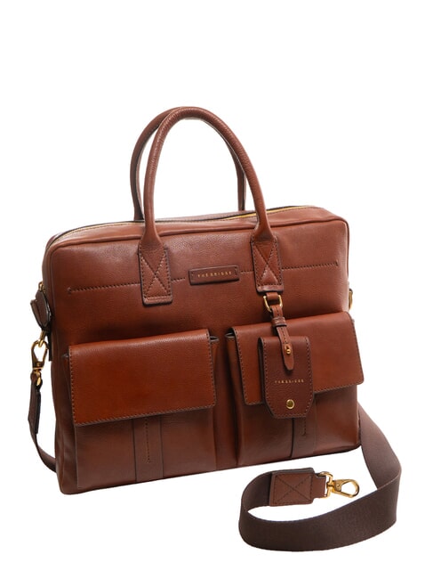 SERRISTORI Leather 13" laptop briefcase BROWN - Work Briefcases