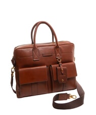 THE BRIDGE SERRISTORI Leather 13" laptop briefcase BROWN - Work Briefcases - 2