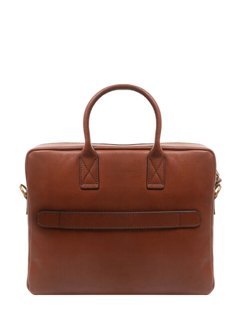 SERRISTORI Leather 13" laptop briefcase BROWN - Work Briefcases
