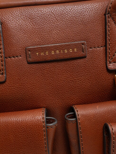 SERRISTORI Leather 13" laptop briefcase BROWN - Work Briefcases