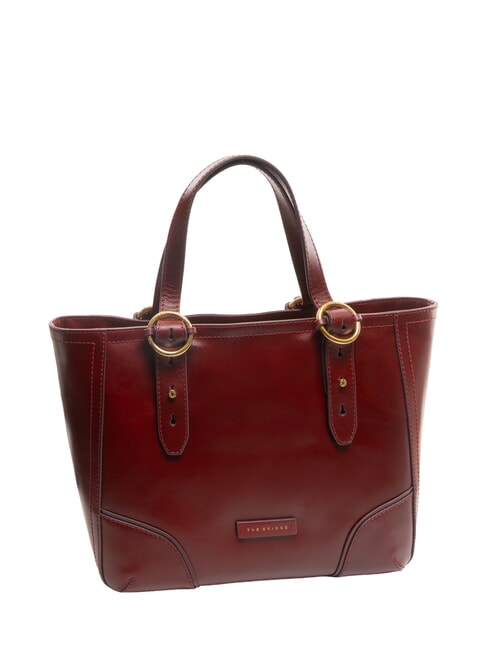 MATILDE Leather shopping bag Chianti / Bordeaux / Gold - Women&rsquo;s Bags