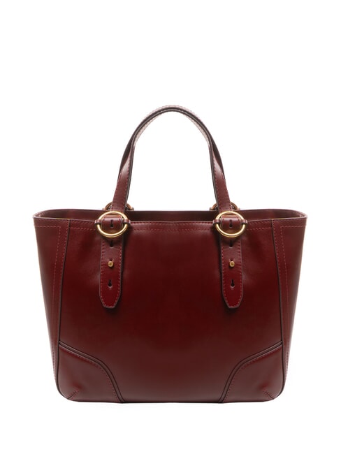 MATILDE Leather shopping bag Chianti / Bordeaux / Gold - Women&rsquo;s Bags