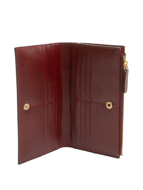 MATILDE Large leather wallet Chianti / Bordeaux / Gold - Women&rsquo;s Wallets