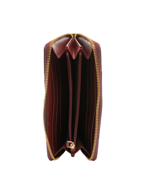 VIGNA  Zip around leather wallet Chianti / Bordeaux / Gold - Women&rsquo;s Wallets