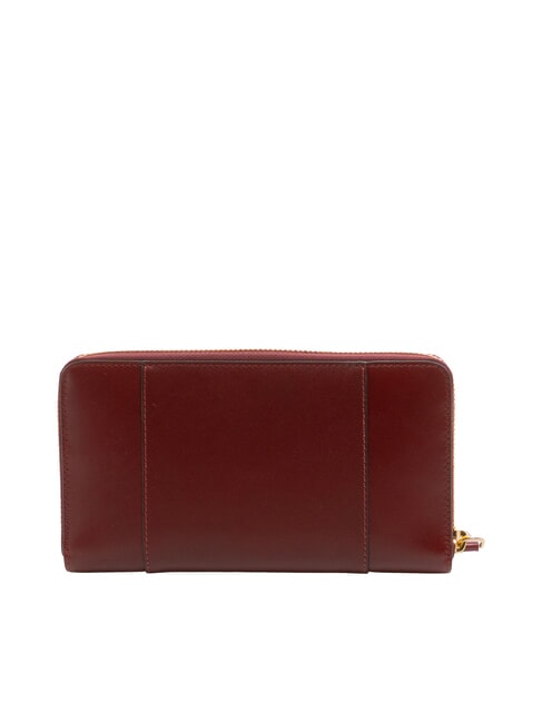 VIGNA  Zip around leather wallet Chianti / Bordeaux / Gold - Women&rsquo;s Wallets