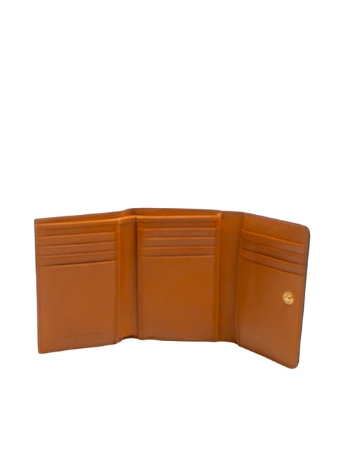 CECILIA Leather wallet Cognac / Gold - Women&rsquo;s Wallets