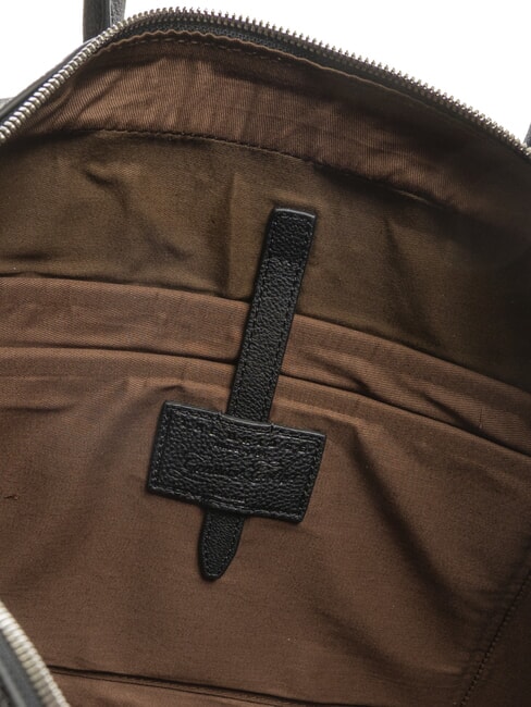 SERRISTORI Leather 13" laptop briefcase Black - Work Briefcases