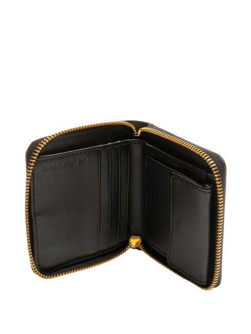 BIRDIE Small zip-around leather wallet Black - Women’s Wallets
