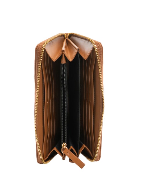 BIRDIE Large zip-around leather wallet brown - Women’s Wallets