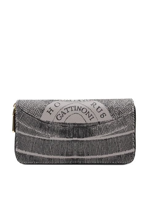 PLANETARIUM Large double zip wallet monochrom lt grey/black - Women&rsquo;s Wallets