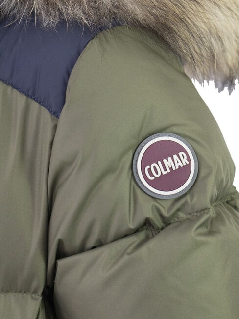 E-CONCRETE KIDS Quilted hooded down jacket bush-navyblue-vulca - Baby Jackets