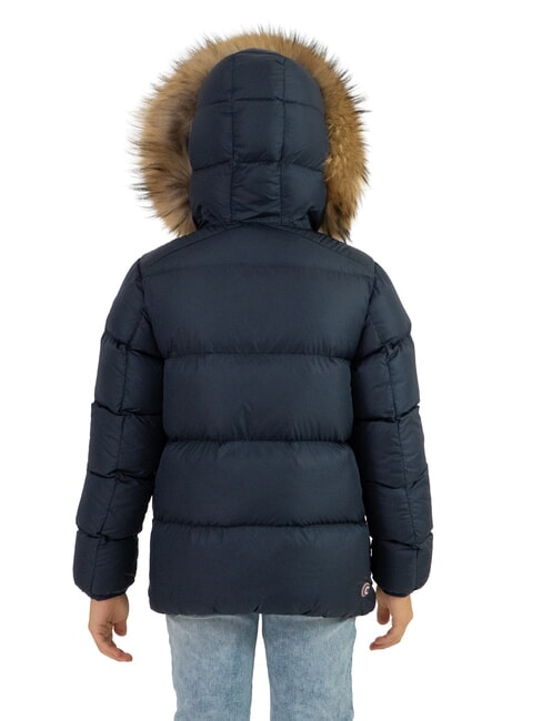 E-CONCRETE Down jacket with hood navy blue - Baby Jackets