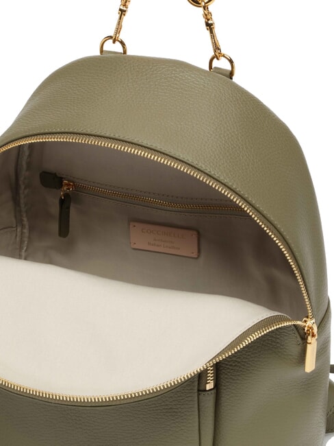 FENIX Medium leather backpack laurel green - Women’s Bags