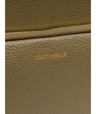 COCCINELLE FENIX Medium leather backpack laurel green - Women’s Bags - 3