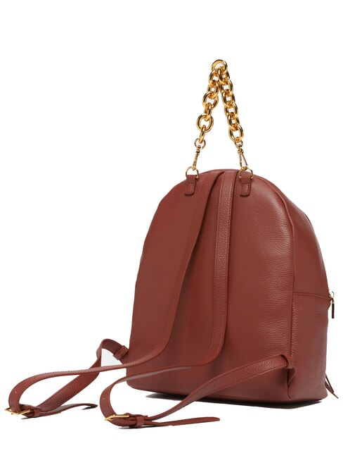 FENIX Medium leather backpack brandy - Women’s Bags