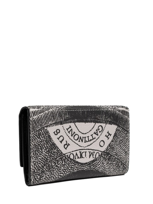 PLANETARIUM Medium wallet with flap monochrom lt grey/black - Women&rsquo;s Wallets