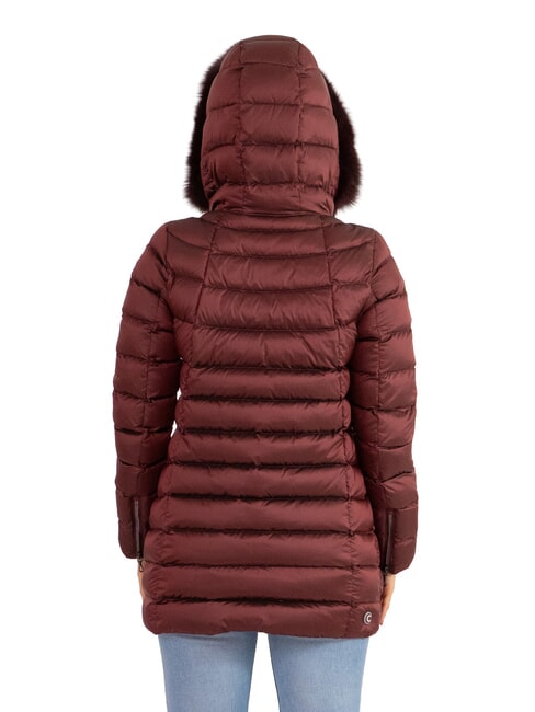 DELUXE Women's down jacket with fur hood darkbrunette-darks - Women's down jackets