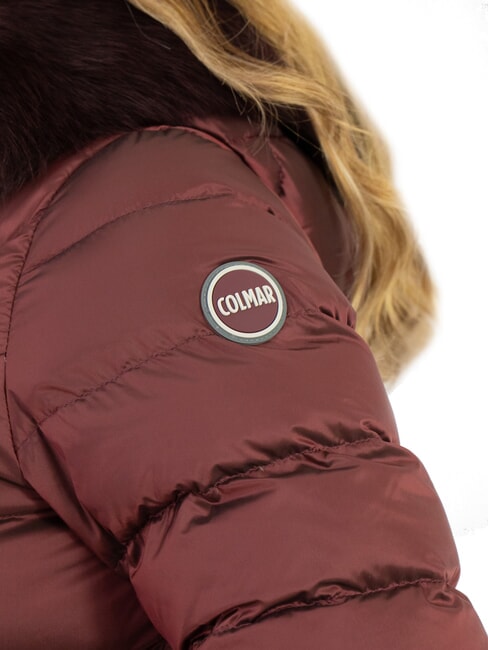 DELUXE Women's down jacket with fur hood darkbrunette-darks - Women's down jackets