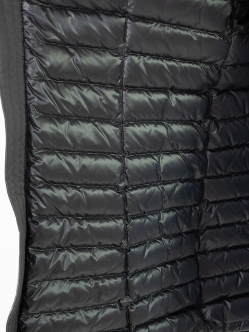 PURENESS Long down jacket with hood black - Women's down jackets