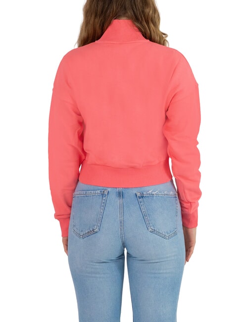LOOP High-neck half-zip sweatshirt spicedcoral - Women's Sweatshirts