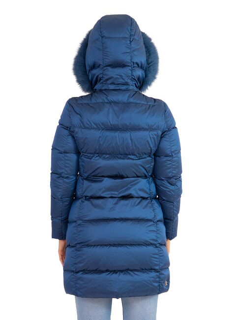 DELUXE Long padded down jacket with hood darkoxford-darkste - Women's down jackets