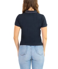 COLMAR MONDAY Women's polo shirt with glitter details, slim fit navy blue - Polo shirt - 3