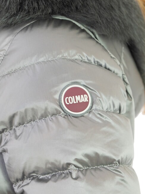 FRIENDLY Medium-length down jacket with hood dark steel-dark steel - Women's down jackets