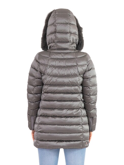 DELUXE Women's down jacket with fur hood dark steel-dark steel - Women's down jackets